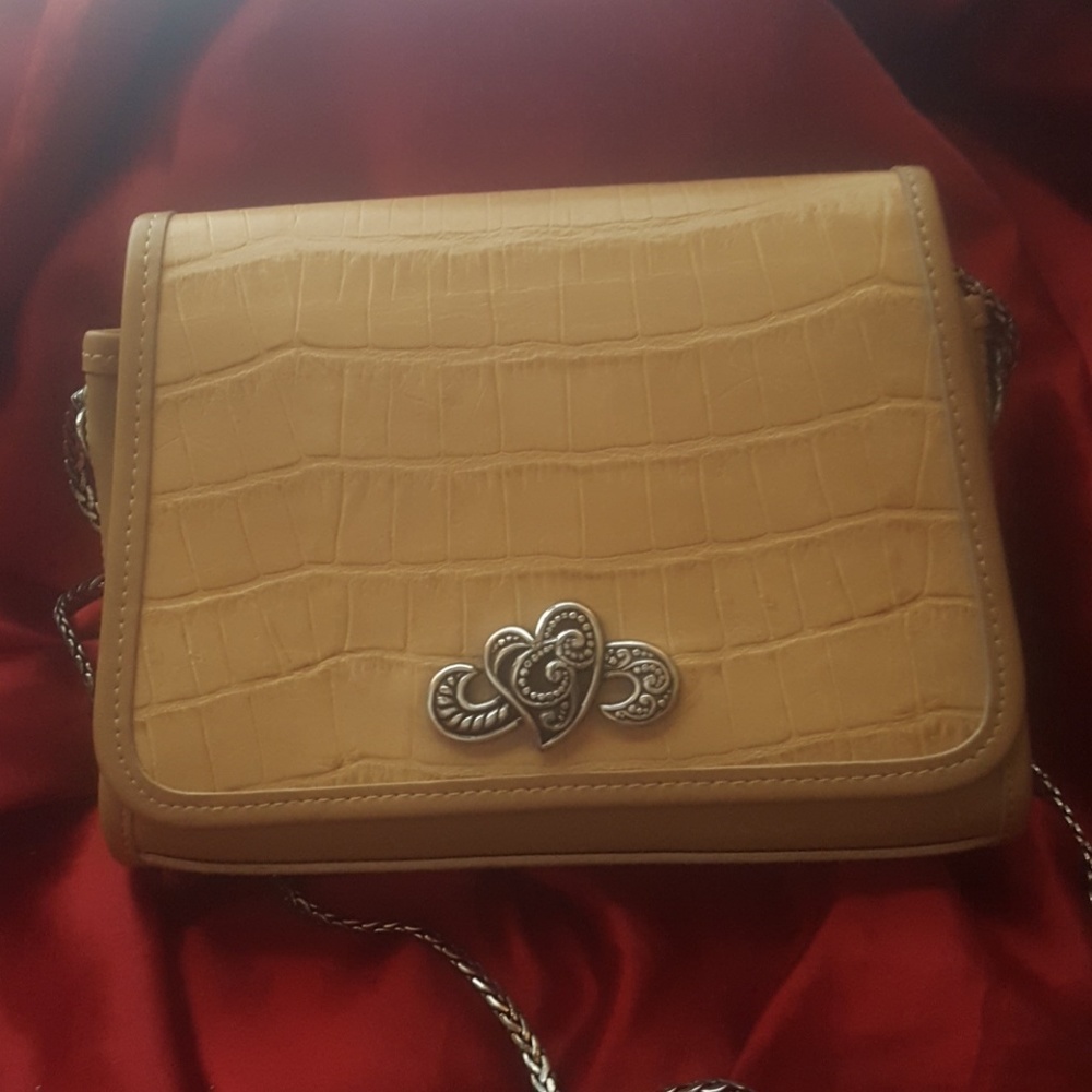 Brighton tan crossbody bad with chain strap